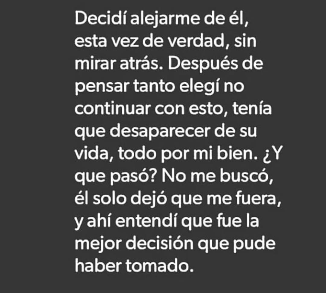 DecidÃ­ alejarme de Ã©l