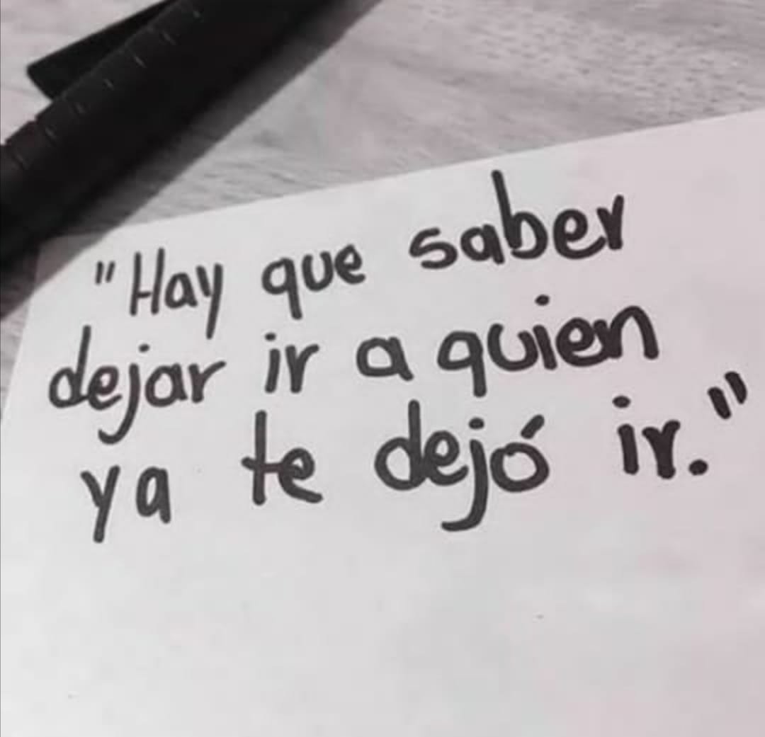 hay que saber dejar ir...