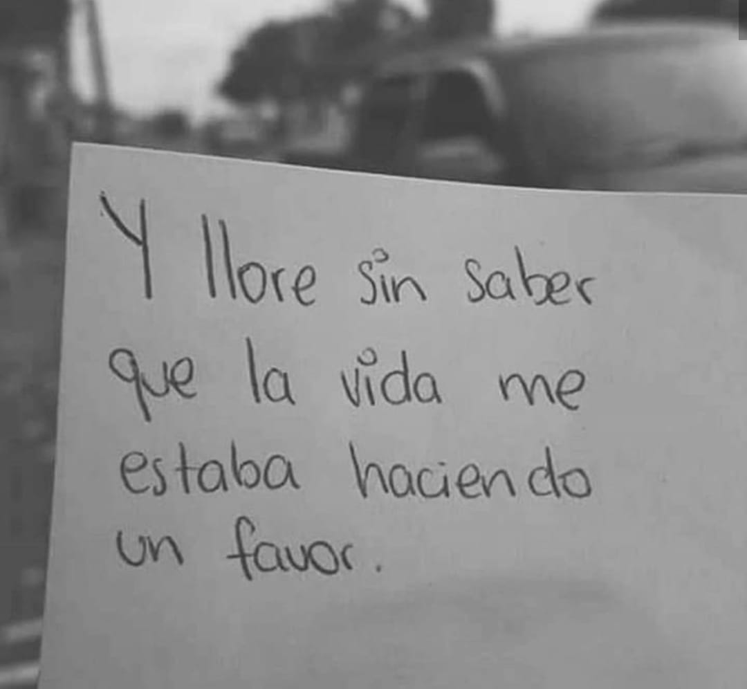 Y llorÃ© sin saber...